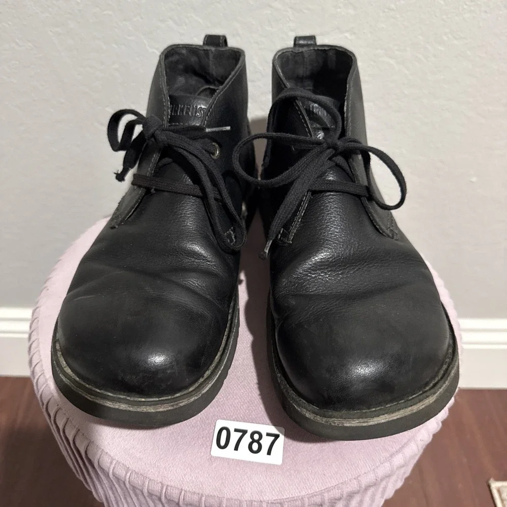 Birkenstock Ankle High Black Leather Men's Boots EU 43 US 10 Harris Chukka